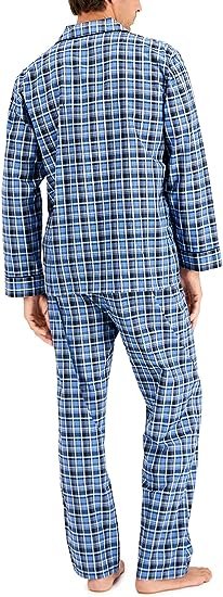 Men's Woven Plain-Weave Pajama Set
